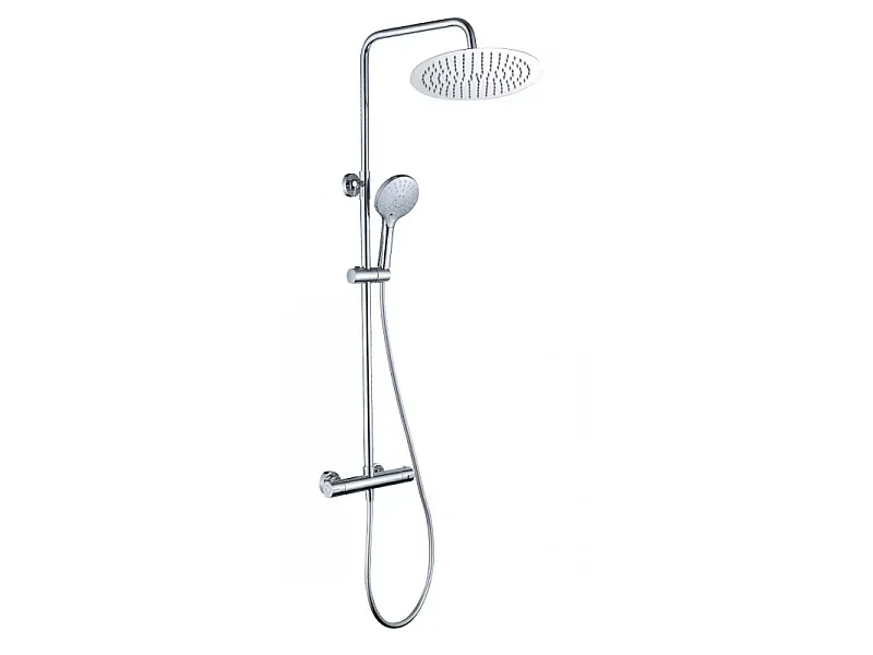 Regenduschsystem mit thermostatischer Steuerung, Chrom, 20 cm-Velessaliving