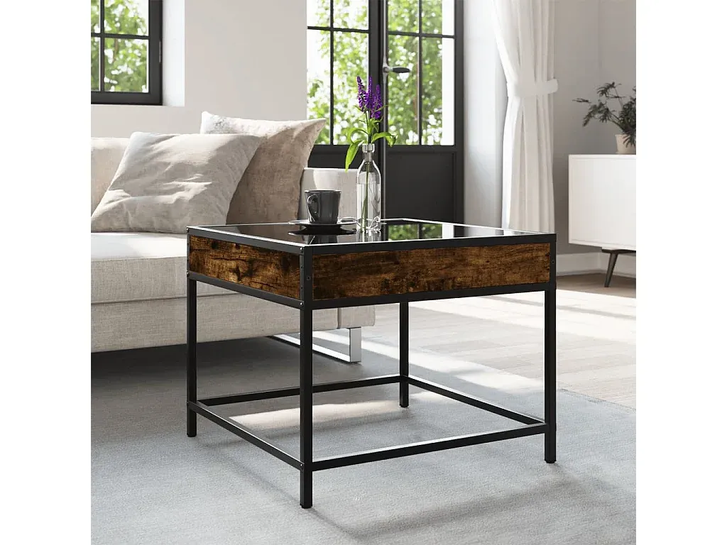 Moderner LED-Couchtisch in Räuchereiche-Velessaliving