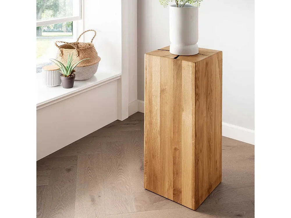 Moderner Beistelltisch aus Wildeiche, 30 cm breit-Velessaliving