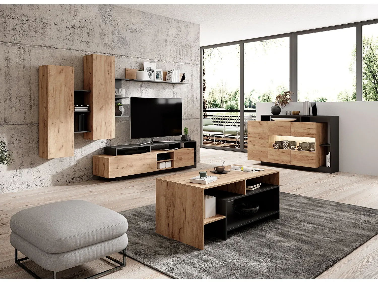 Moderne Kommode mit LED-Beleuchtung-Velessaliving