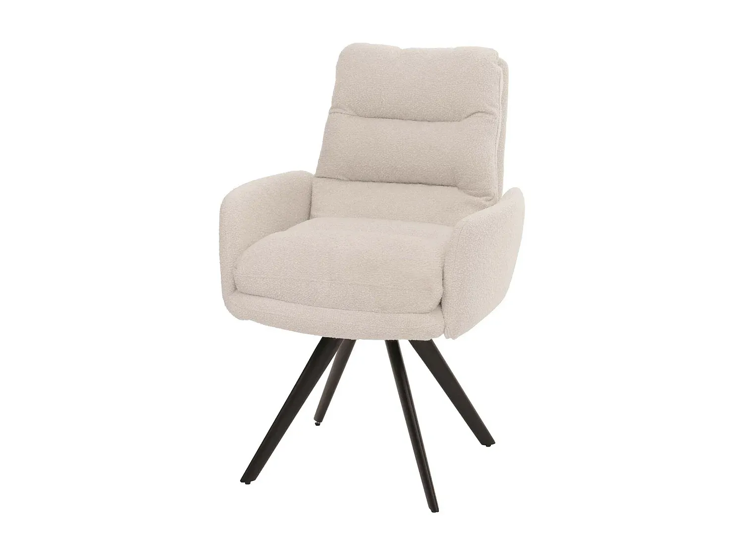 Moderner Esszimmerstuhl mit Armlehnen, Cremeweiß-Velessaliving