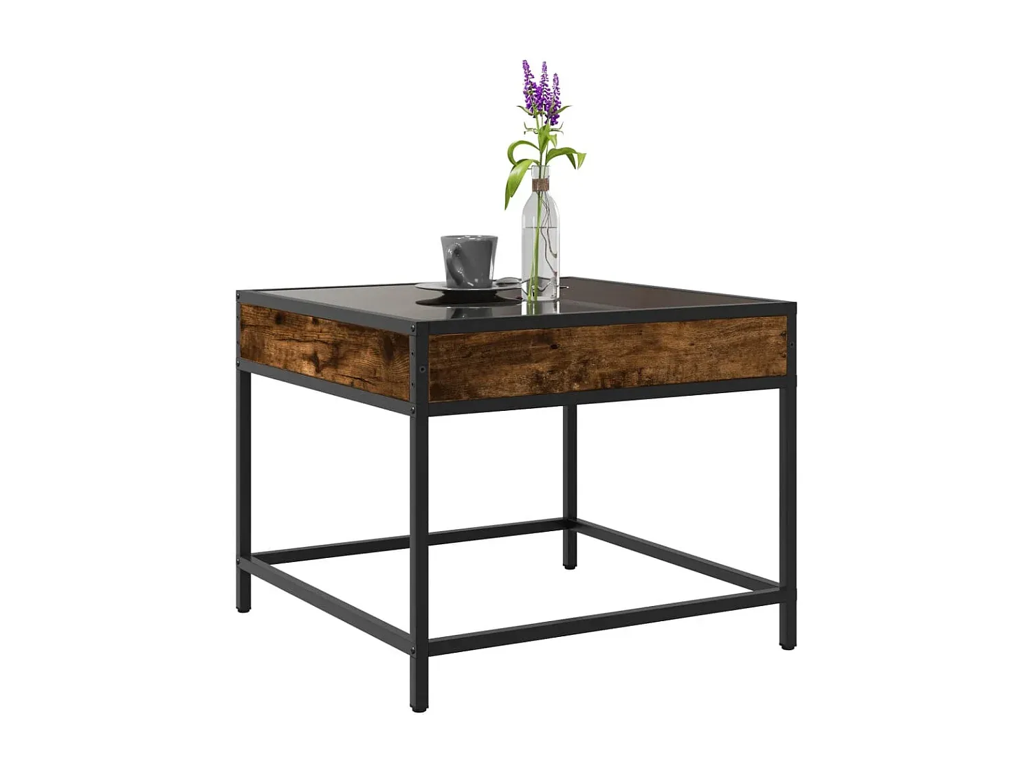 Moderner LED-Couchtisch in Räuchereiche-Velessaliving