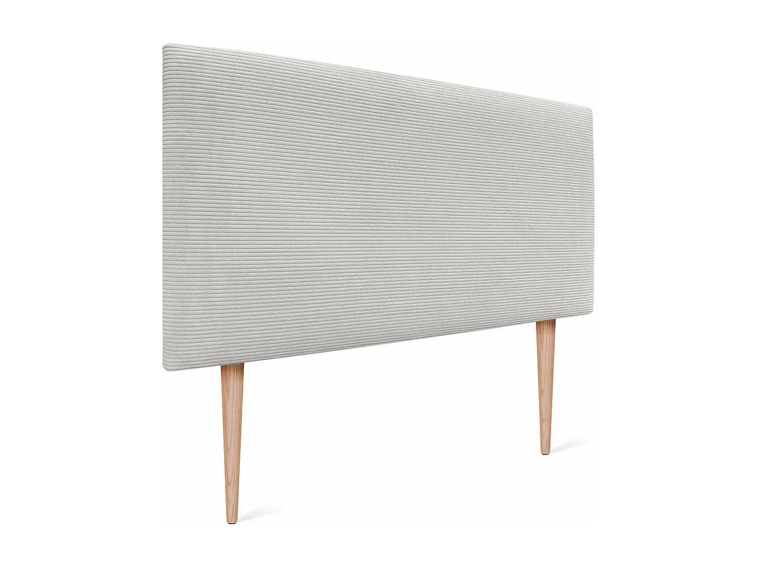 Elegantes Kopfteil aus Cord für Doppelbett in Knochenweiß-Velessaliving