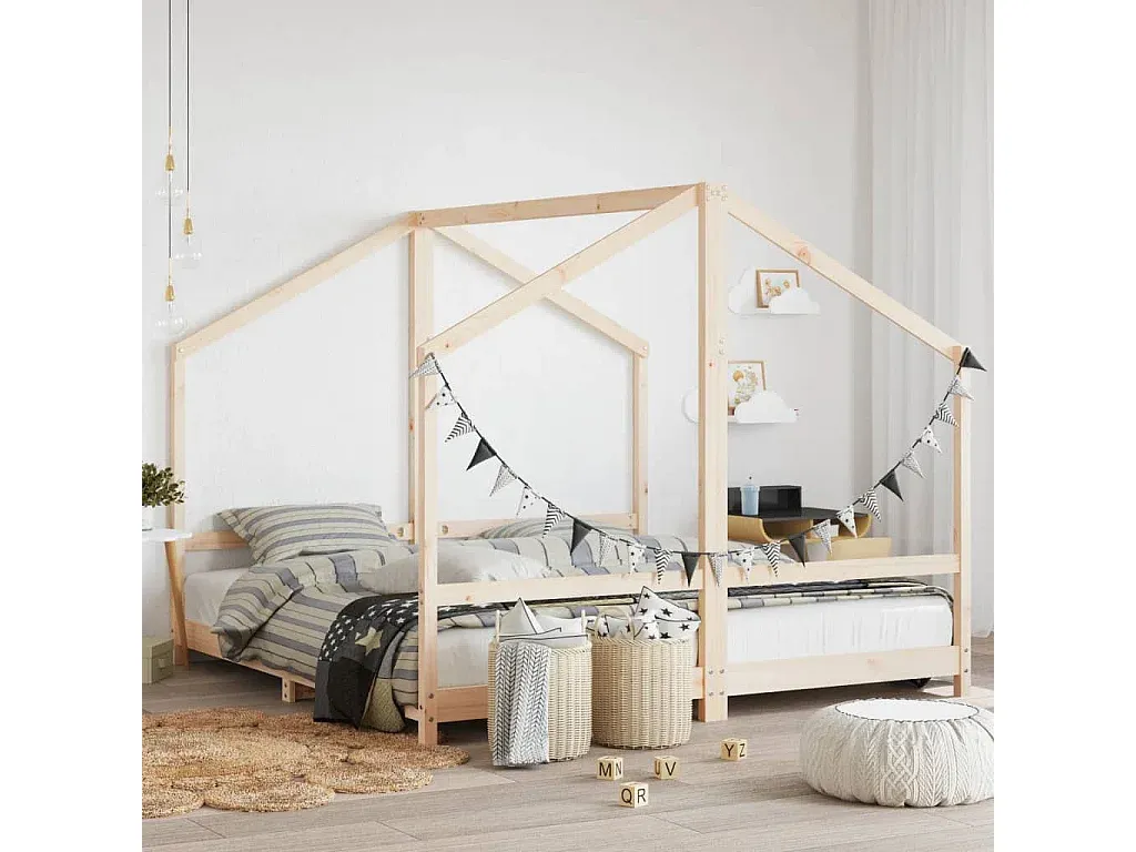 Robustes Kinderbett aus Massivholz-Velessaliving