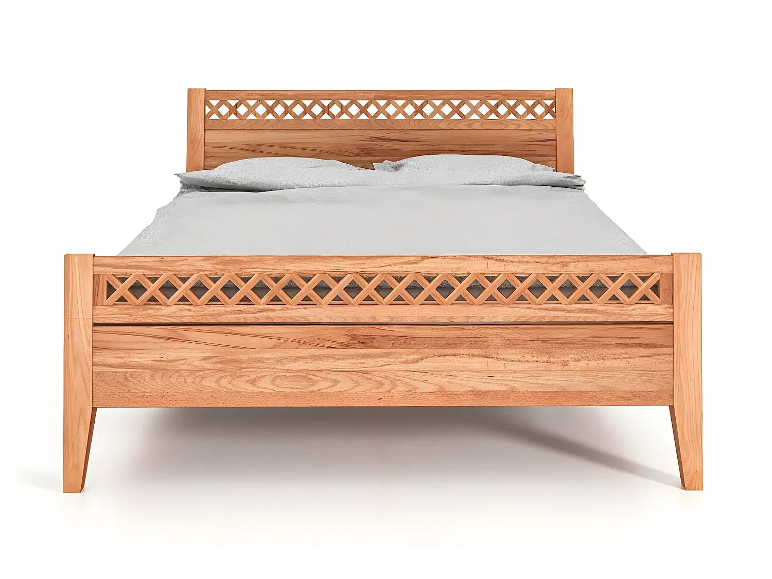 Massivholzbett 180x200 cm Kernbuche geölt-Velessaliving