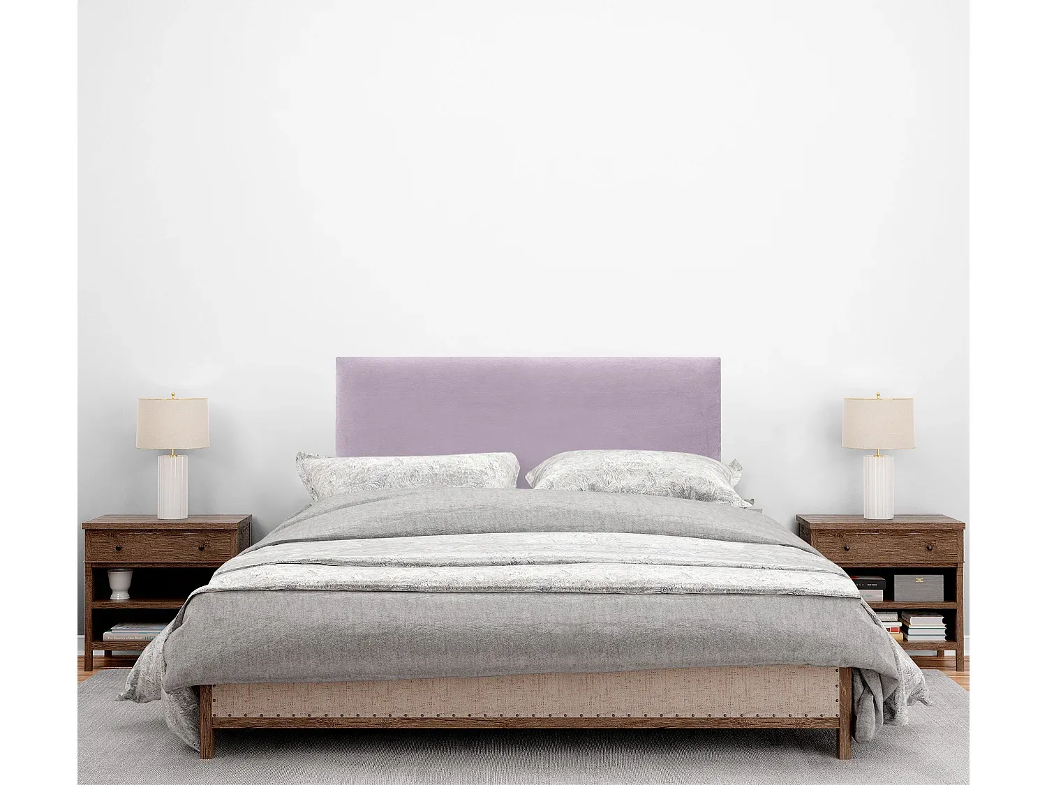 Glatte Samt-Kopfstütze 90 x 105 cm für Betten-Velessaliving