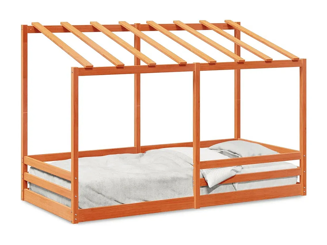 Holzbett für Kinder mit Dach 80x200 cm-Velessaliving