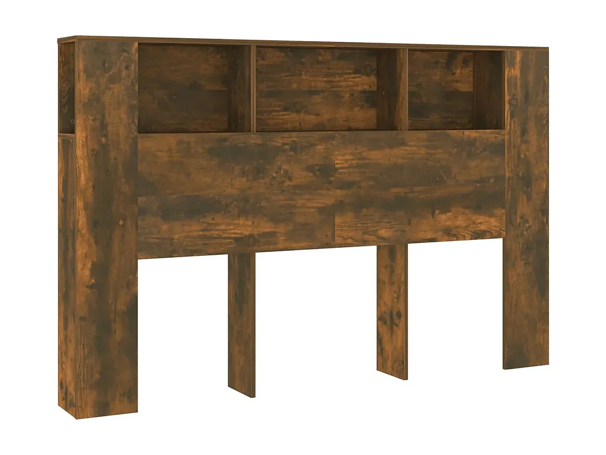 Modernes Kopfteil mit Stauraum, Eichenholz, 160x18,5x104,5 cm-Velessaliving