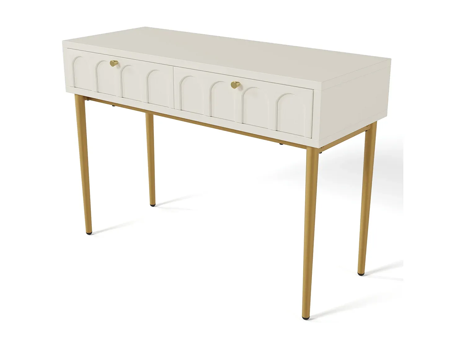 Eleganter Schminktisch mit Schubladen, Weiß-Velessaliving