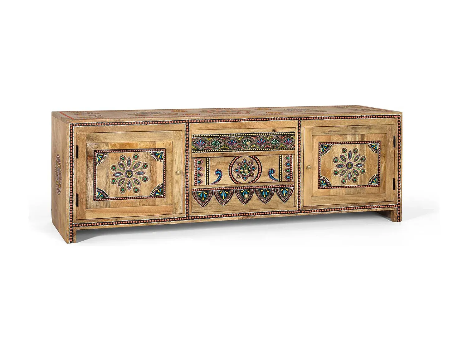 Moderner TV-Unterschrank aus Mangoholz 150 cm-Velessaliving