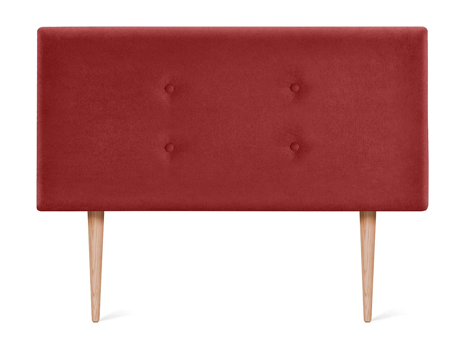 Stoff-Kopfteil mit Knopfdetails in Rot, 105x105cm-Velessaliving