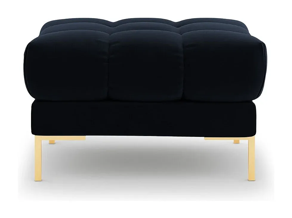 Runder Samt-Pouf in Dunkelblau-Velessaliving