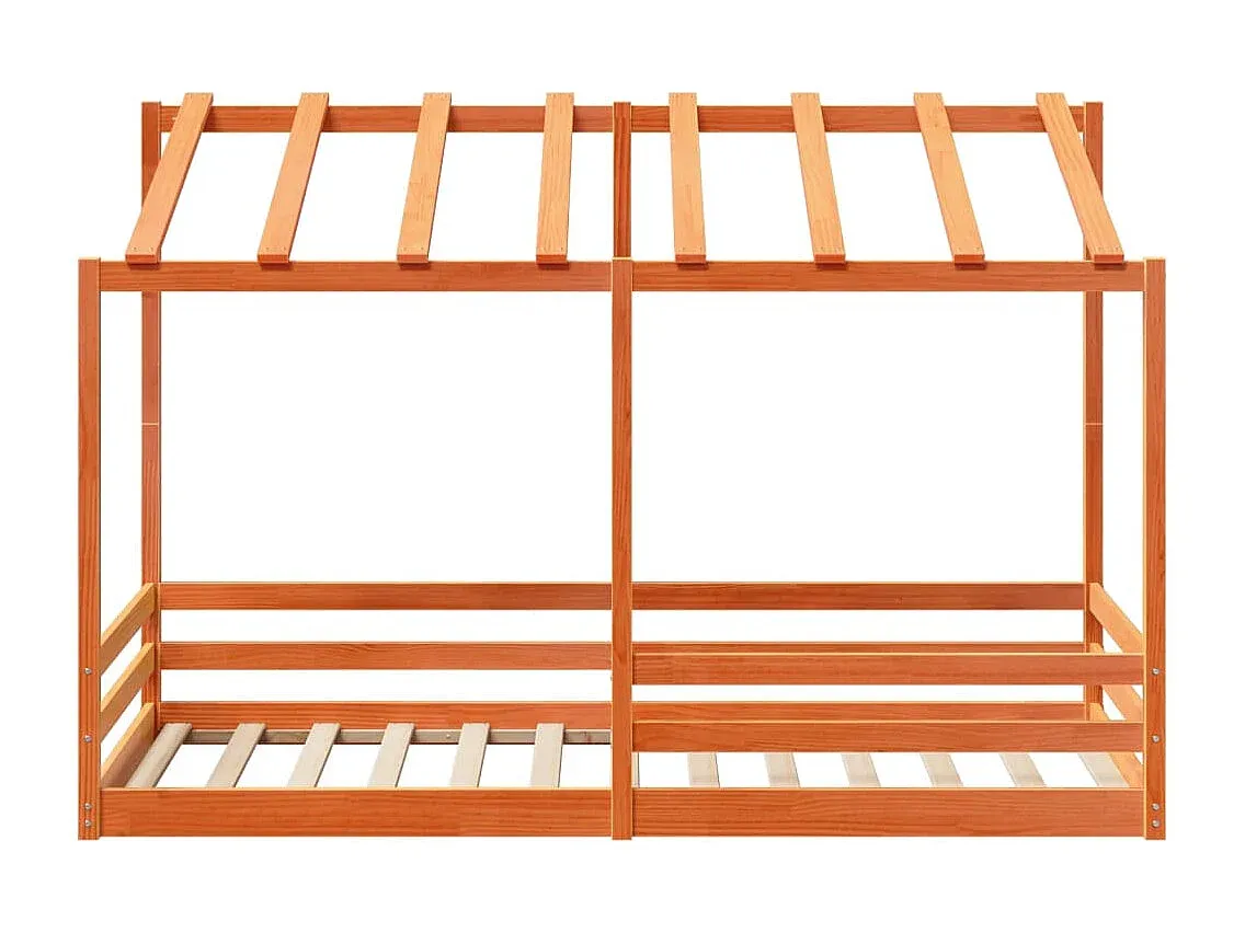 Holzbett für Kinder mit Dach 80x200 cm-Velessaliving