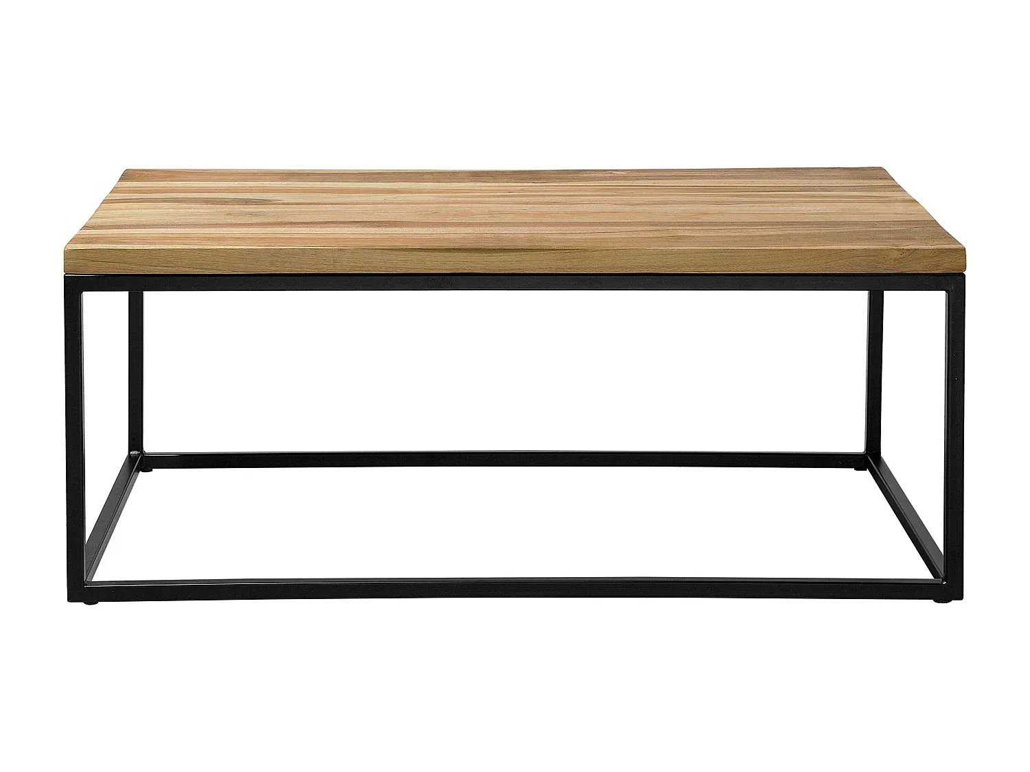 Rechteckiger Teakholz-Couchtisch, hellbraun, 60 x 100 cm-Velessaliving