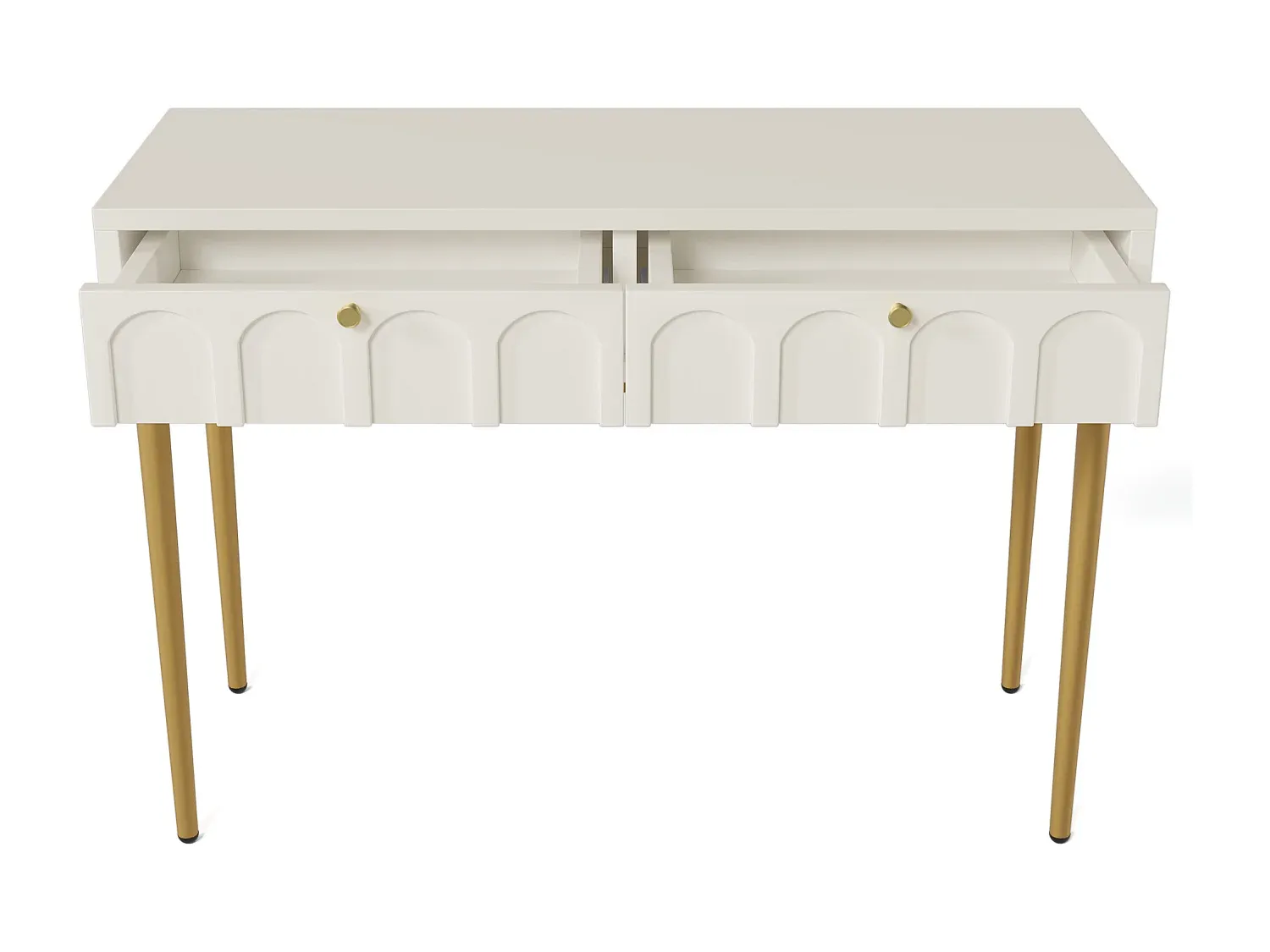 Eleganter Schminktisch mit Schubladen, Weiß-Velessaliving