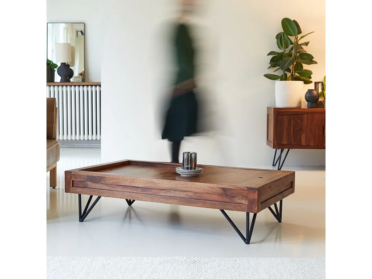 Eleganter Massivholz-Couchtisch aus Palisander-Velessaliving