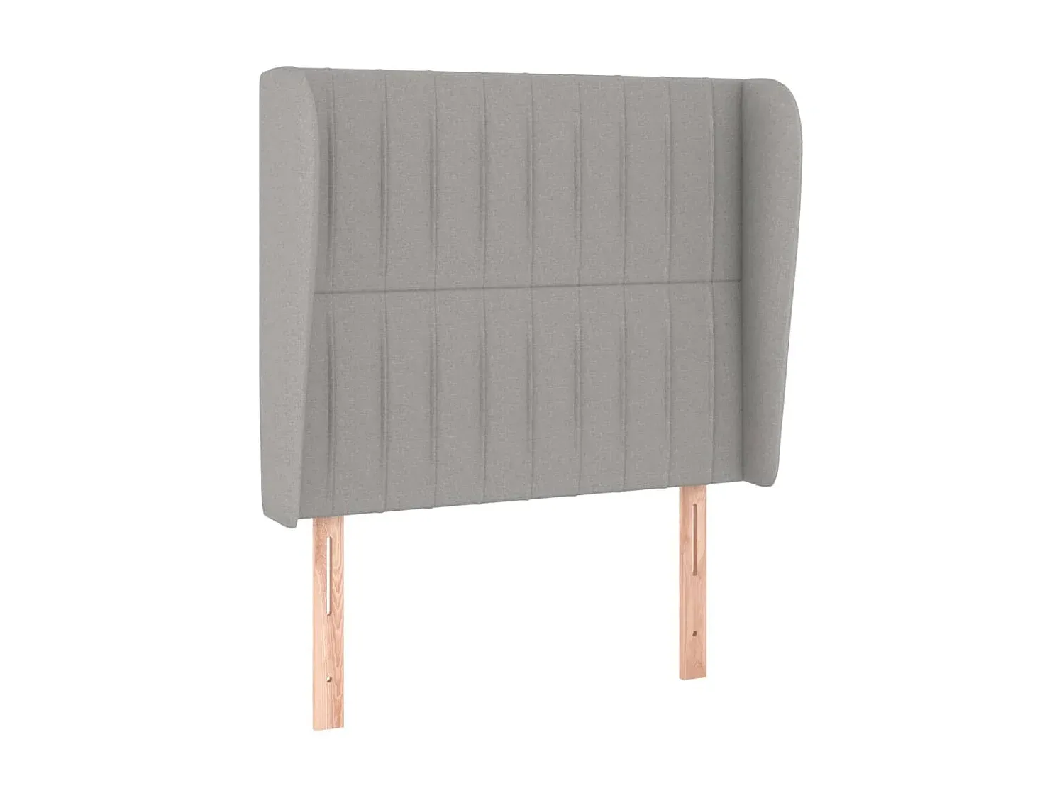 Polster-Kopfteil mit Seitenteilen, Hellgrau, 103x23x118/128 cm-Velessaliving