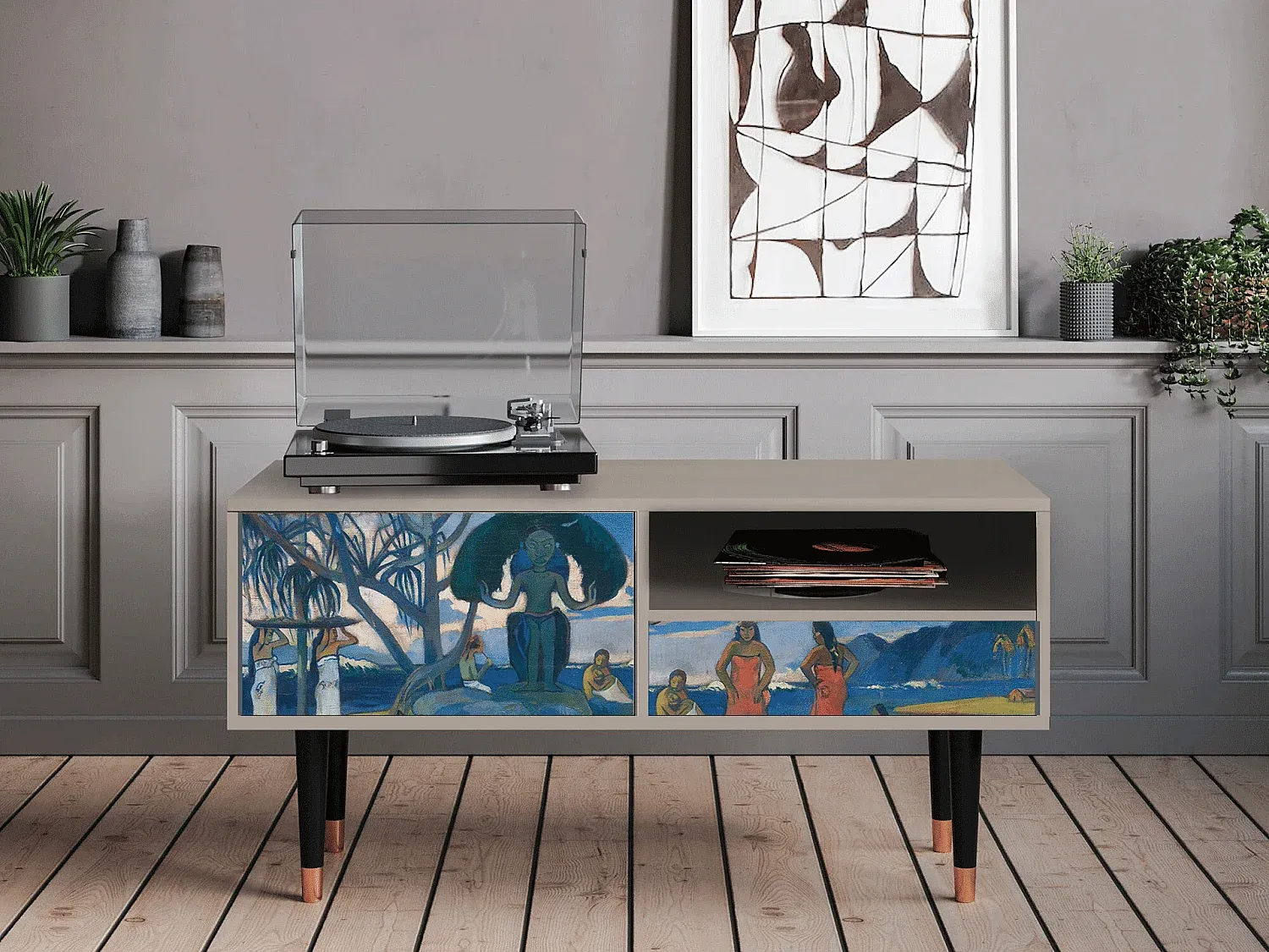 Fernsehmöbel mit Stauraum und Türen-Velessaliving