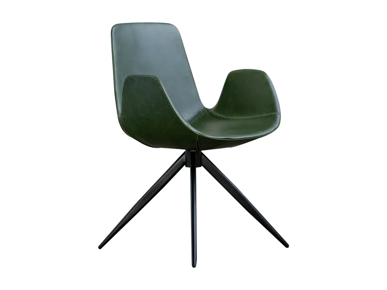 Ergonomischer Bürostuhl aus grünem Kunstleder-Velessaliving