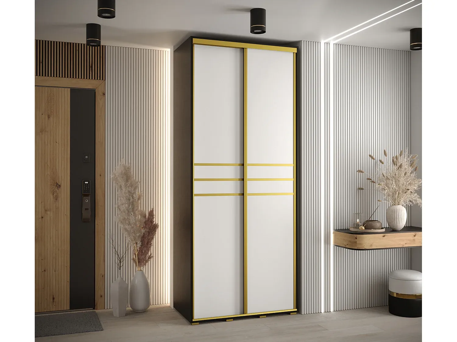 Großer Schwebetürenschrank 2-türig-Velessaliving