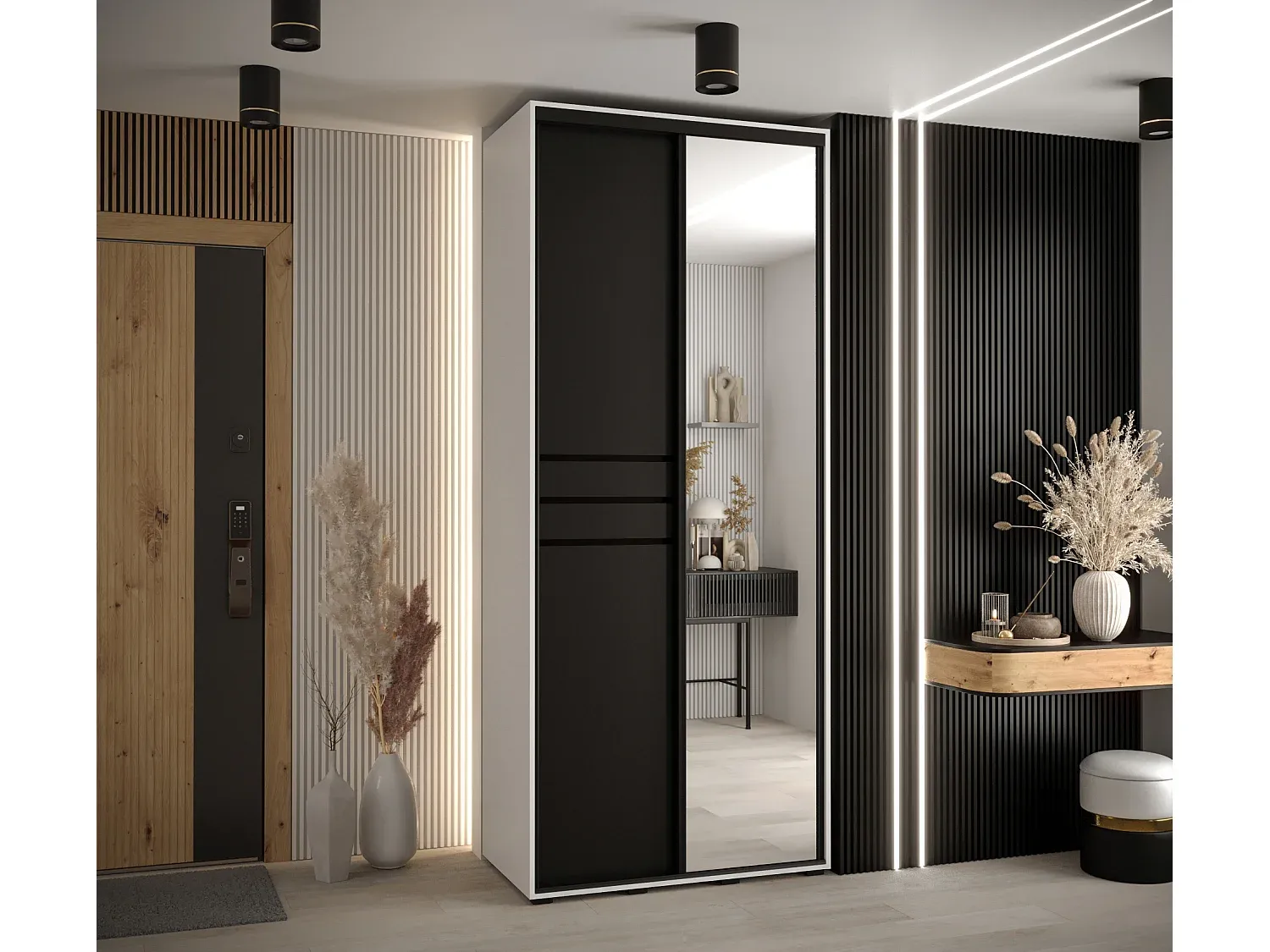 Großer Schwebetürenschrank mit zwei Türen-Velessaliving