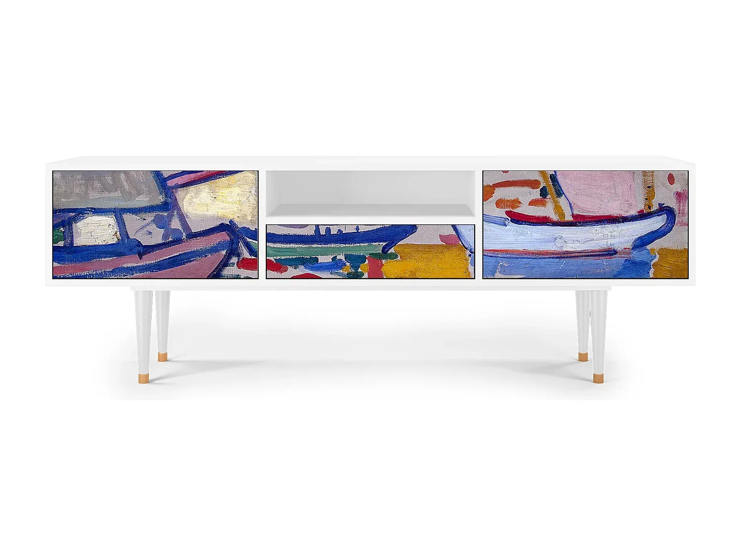 Fernsehschrank - Modernes Design, Weiß-Velessaliving