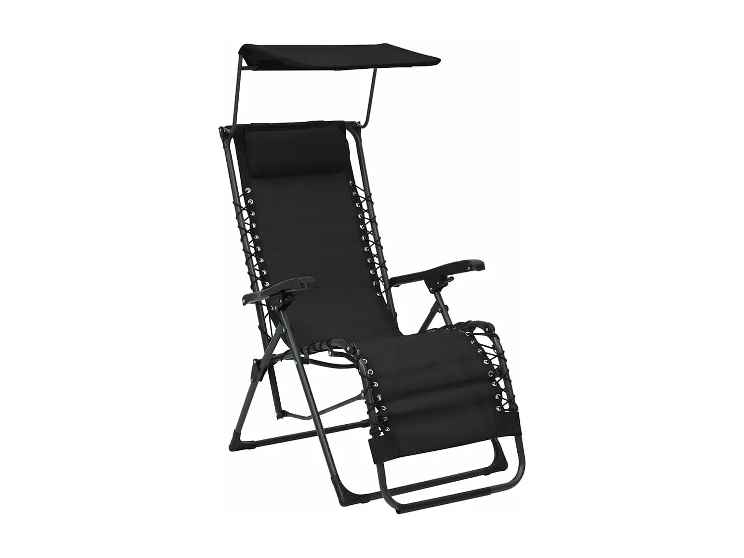 Gartenstuhl Set Klappbar Schwarz-Velessaliving