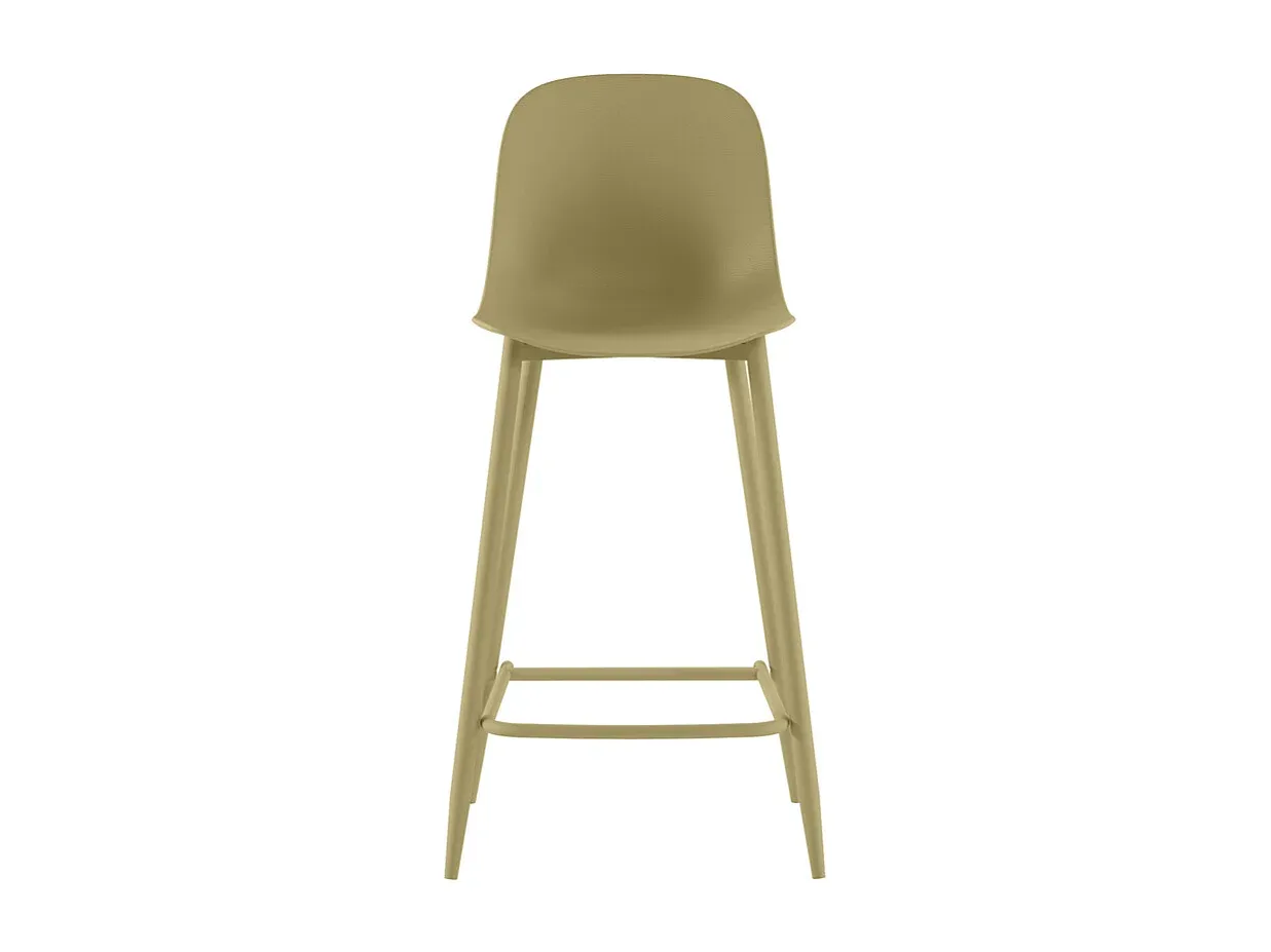 Moderner gelber Polypropylen-Hocker im 2er-Set-Velessaliving