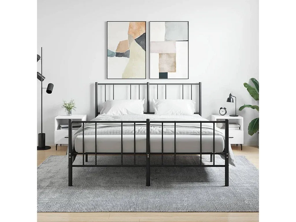 Nachttisch-Set: Modernes Design in Weiß, 40x35x47,5 cm-Velessaliving