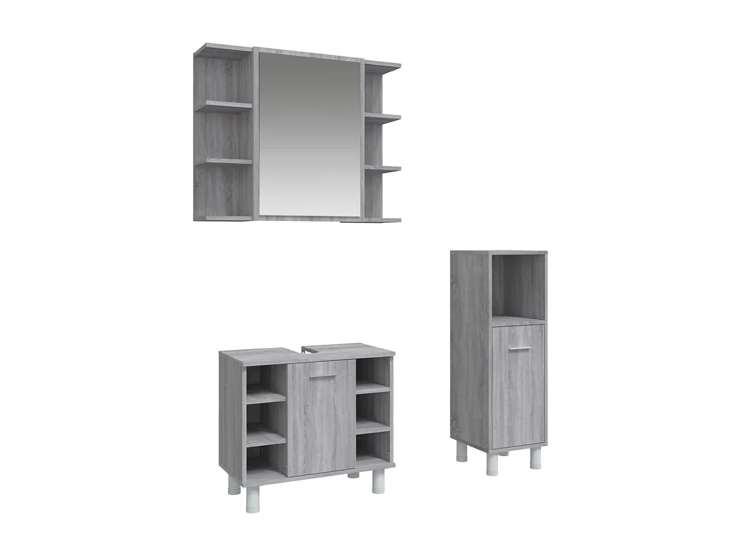 Modernes Badezimmerset mit Holzoptik-Velessaliving