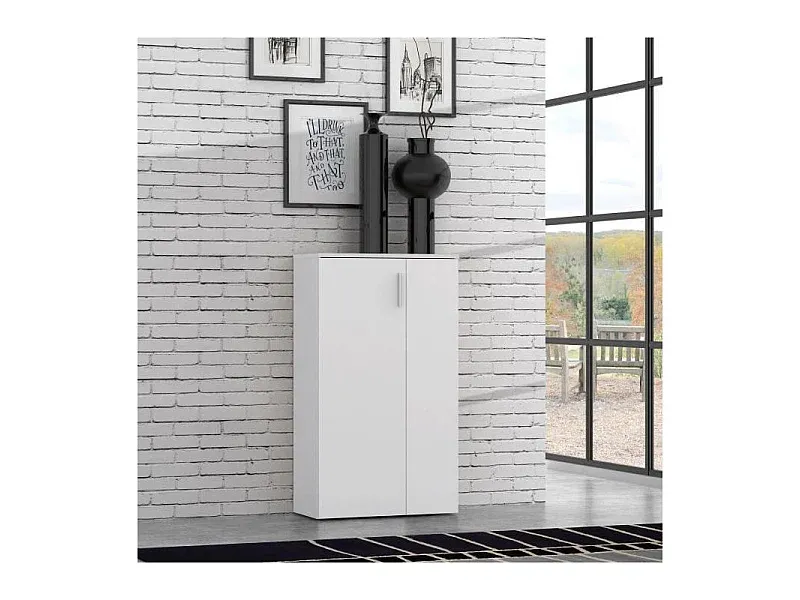 Moderner Schuhschrank in Mattweiß 90 cm-Velessaliving