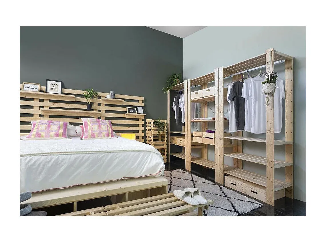 Massives Kiefernholz-Kleiderabteil im klassischen Design-Velessaliving