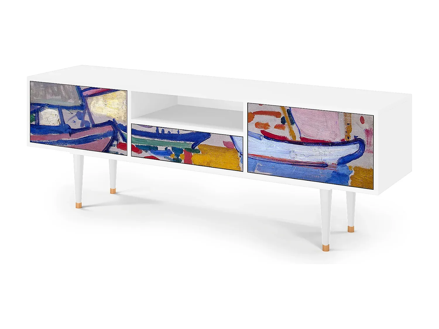 Fernsehschrank - Modernes Design, Weiß-Velessaliving