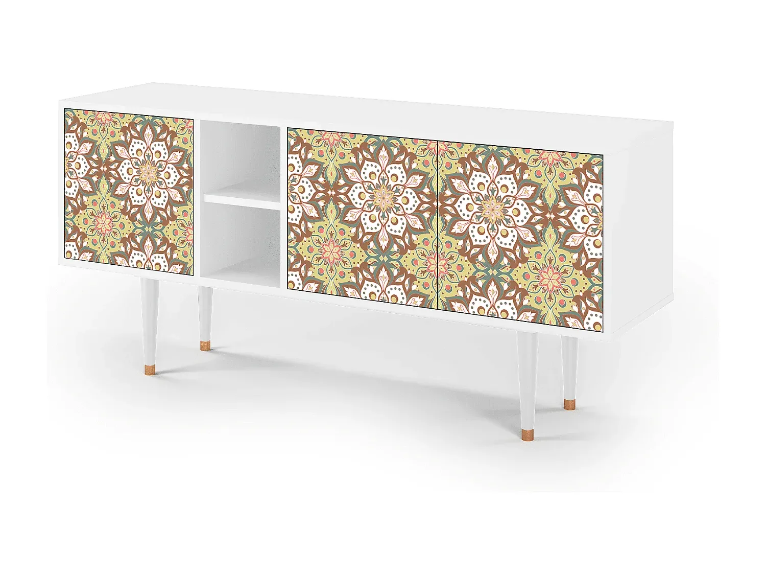 Moderner TV-Schrank in Weiß, 150x70x42 cm-Velessaliving