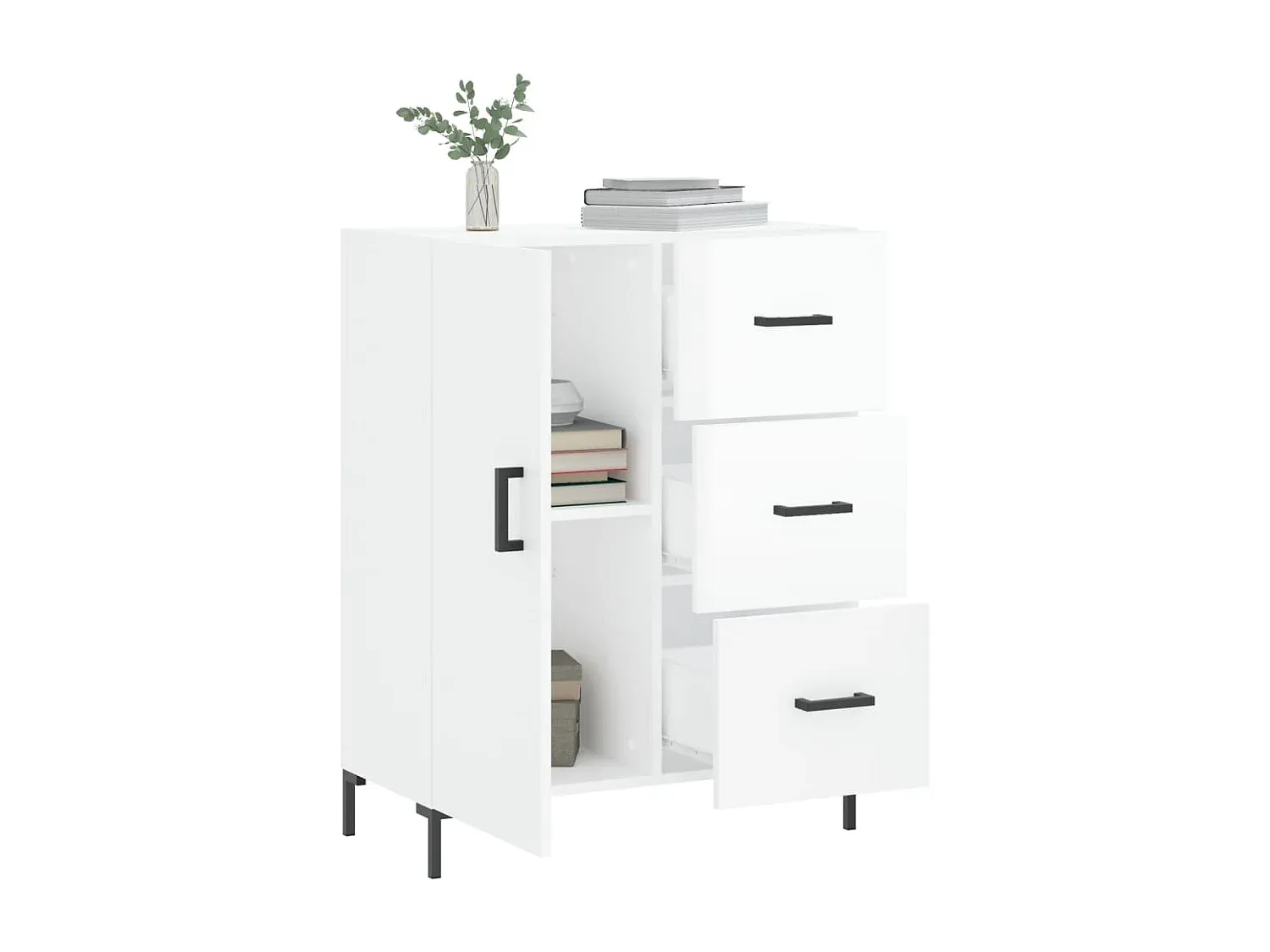 Moderne Hochglanz Kommode mit Stauraum-Velessaliving