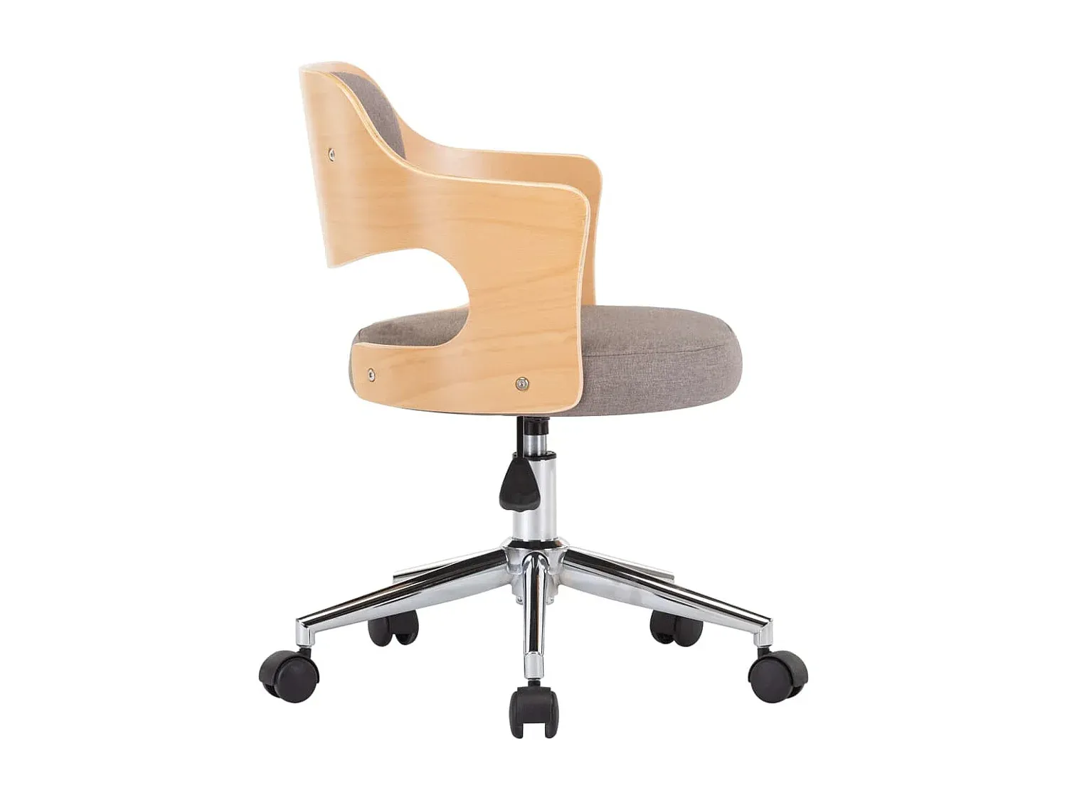 Vier drehbare Esszimmerstühle aus Bugholz in Taupe-Velessaliving