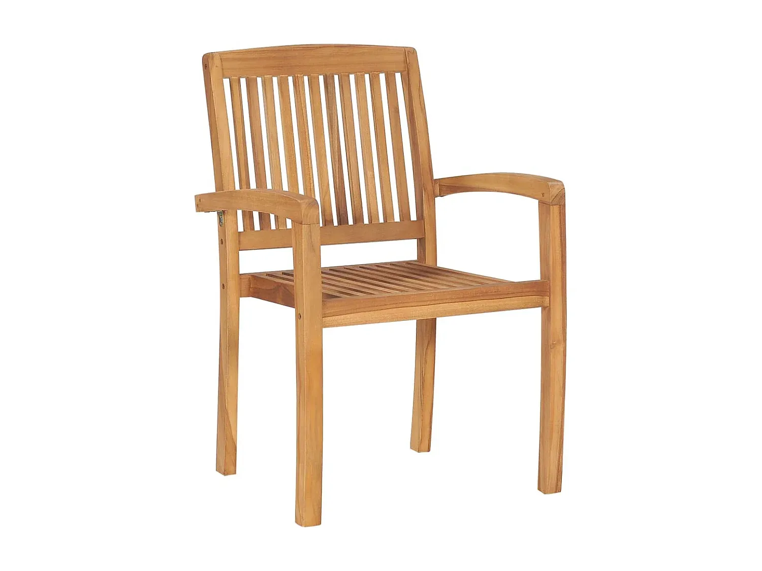 Holzgartenstühle mit Beigen Kissen, 2er Set-Velessaliving