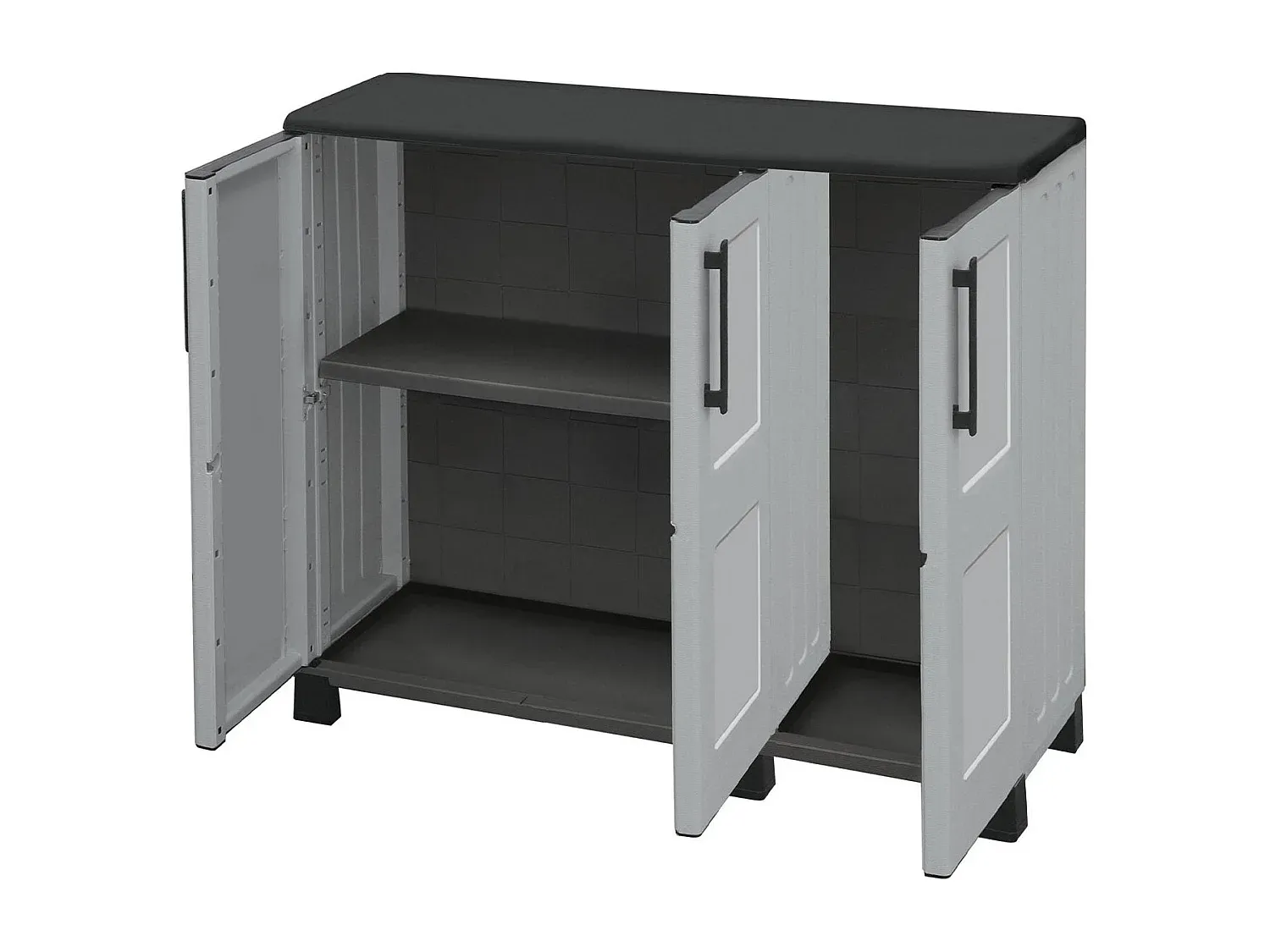 Vielseitiger Outdoor-Kleiderschrank mit Felloptik und kariertem Muster-Velessaliving