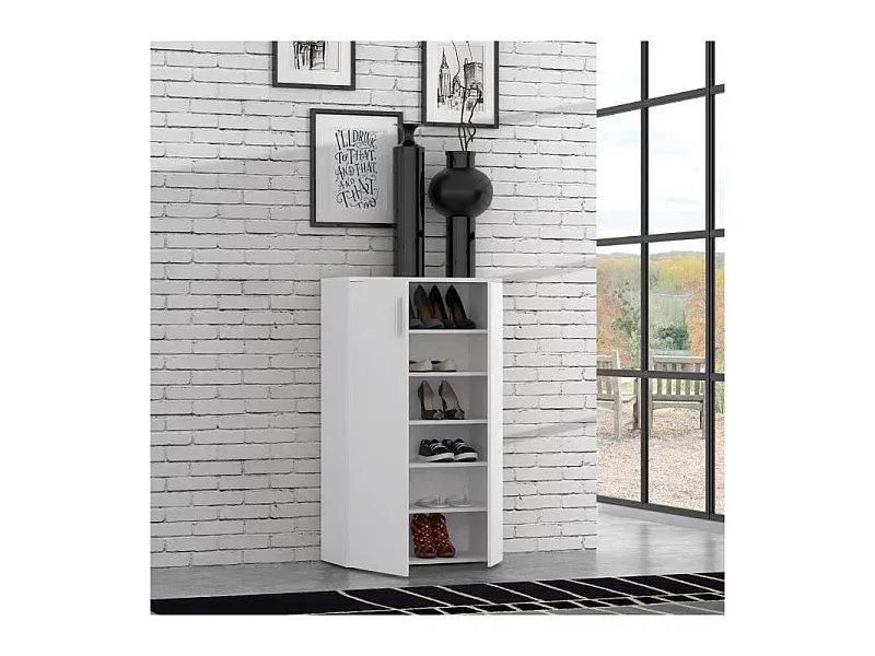 Moderner Schuhschrank in Mattweiß 90 cm-Velessaliving