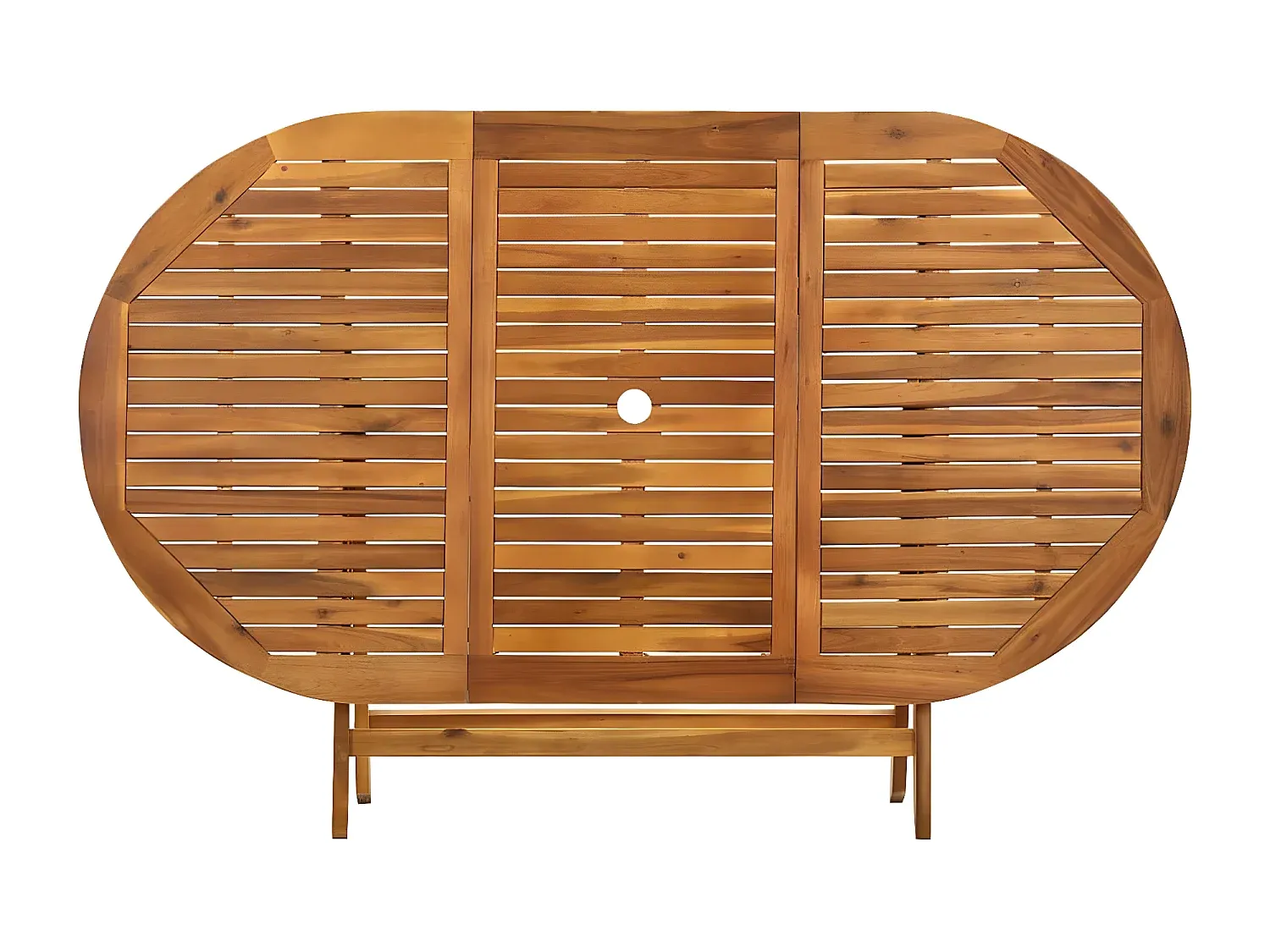 Klappbarer Gartentisch aus Massivholz Akazie 160x85x75 cm-Velessaliving