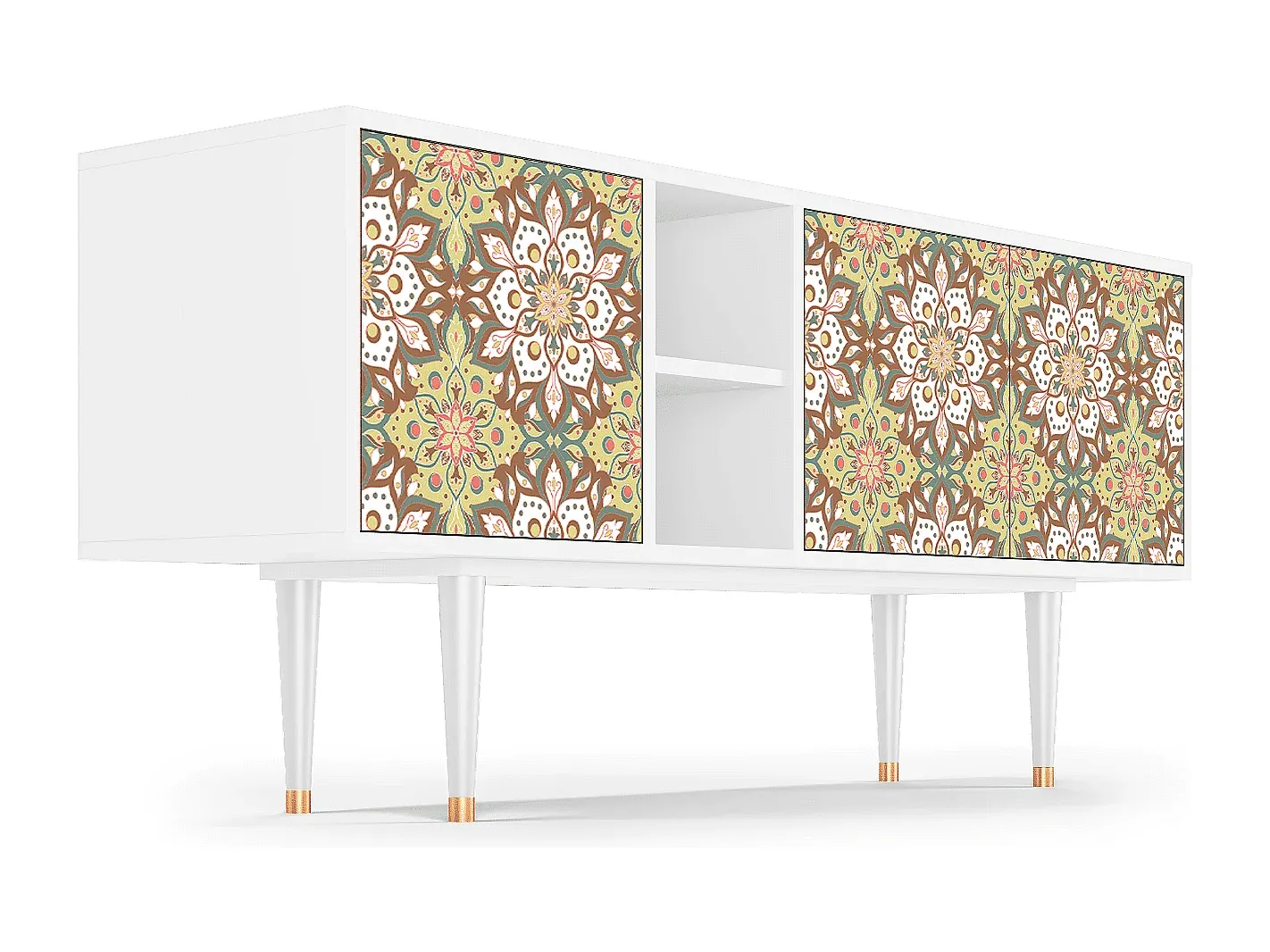 Moderner TV-Schrank in Weiß, 150x70x42 cm-Velessaliving