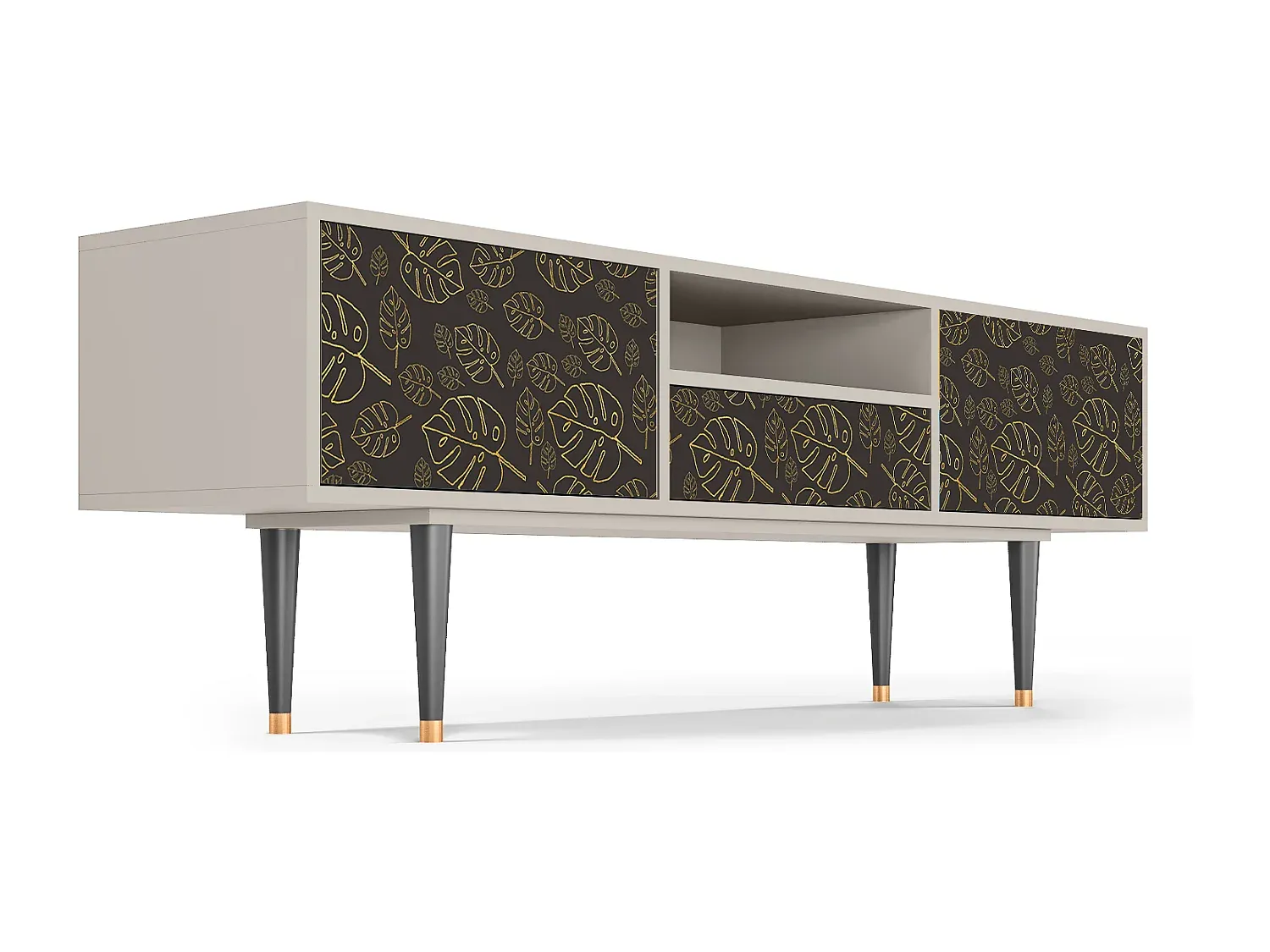 Moderner TV-Schrank - Holzoptik in Sand-Velessaliving