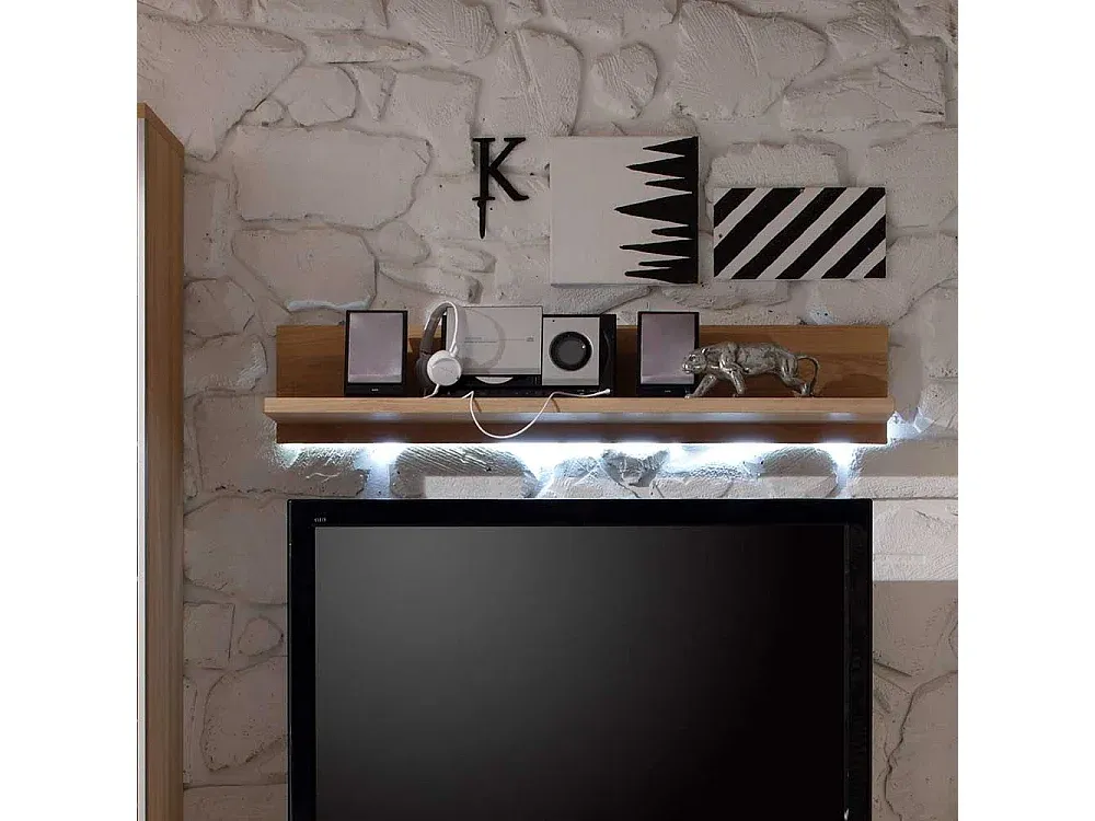 Rustikales Wandregal aus Eichenholz-Velessaliving