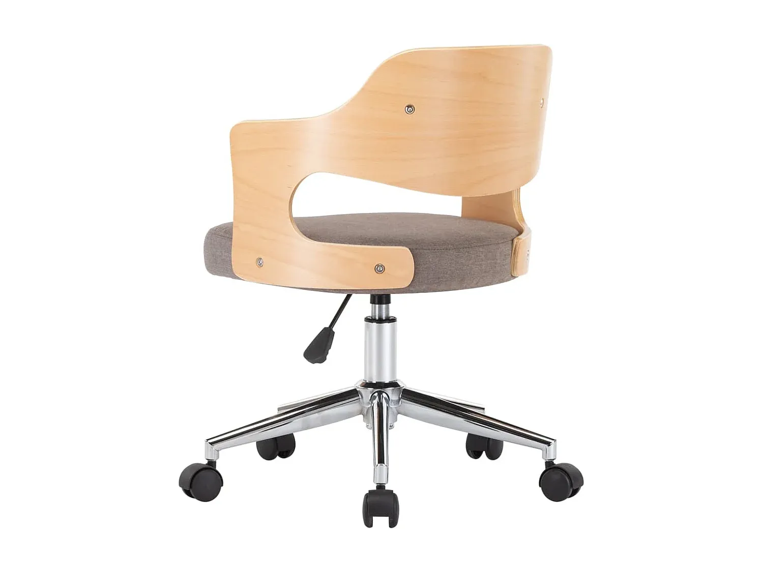 Vier drehbare Esszimmerstühle aus Bugholz in Taupe-Velessaliving