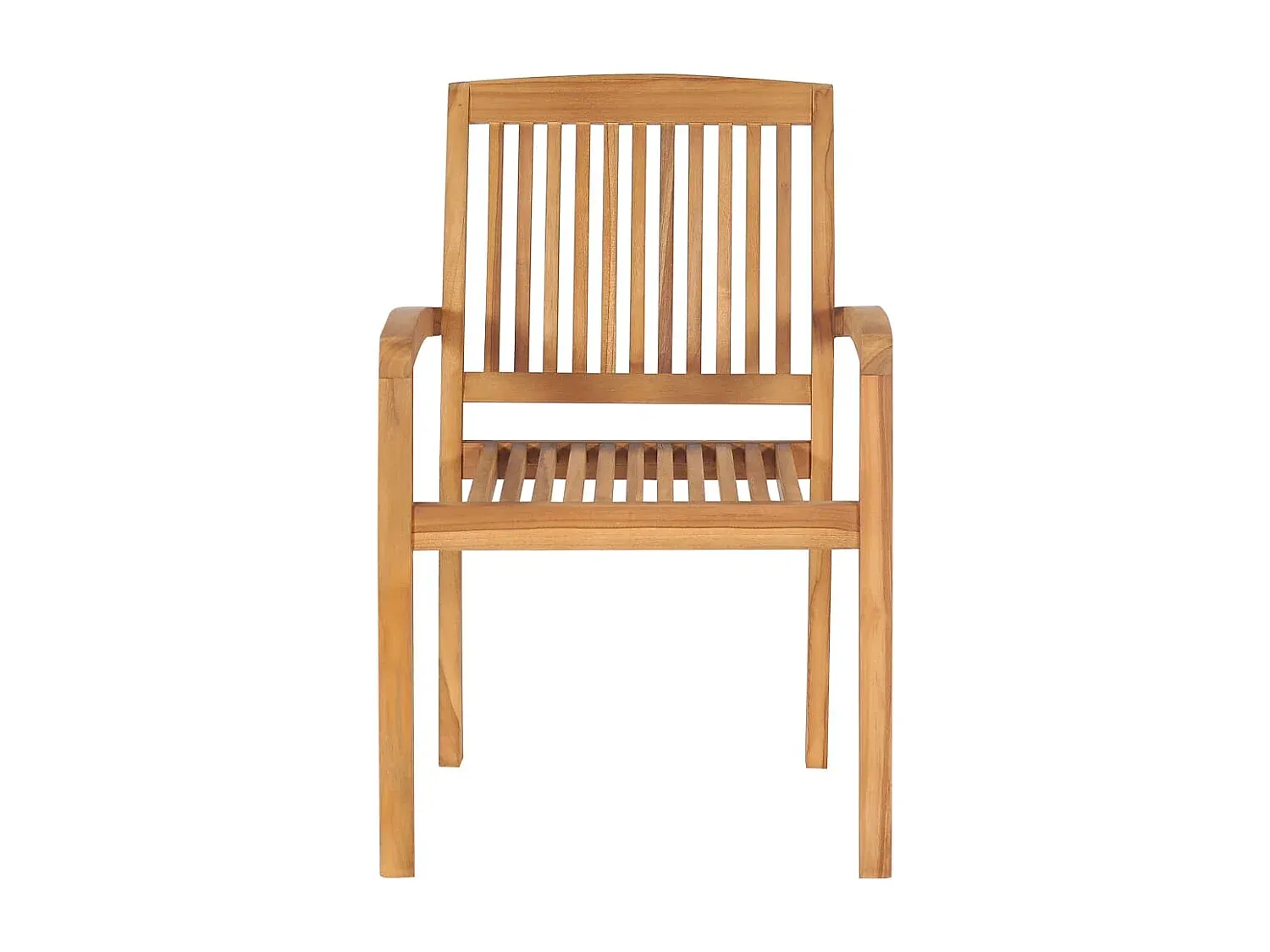 Holzgartenstühle mit Beigen Kissen, 2er Set-Velessaliving