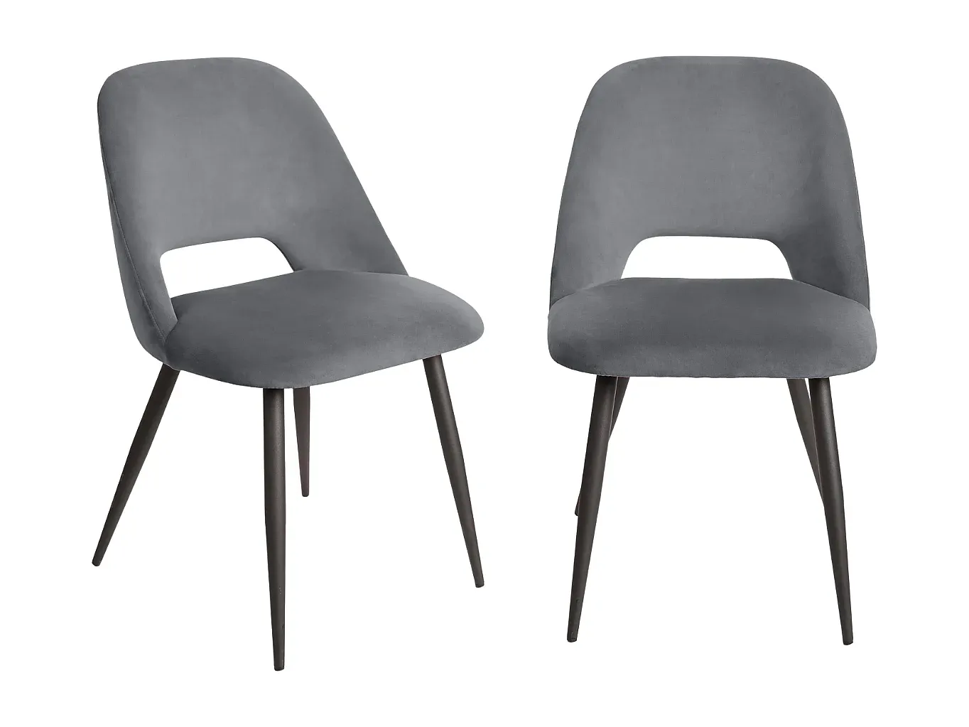 Esszimmerstühle Set aus Stoff mit Metallgestell-Velessaliving