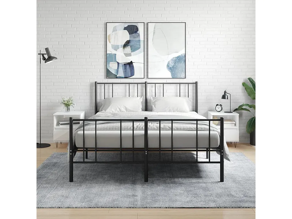 Nachttische im Hochglanz-Weiß 40x35x50 cm aus Holzwerkstoff-Velessaliving