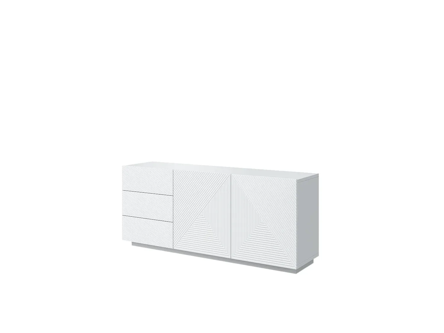 Elegantes Sideboard mit Türen und Schubladen, Holzdesign, 167 x 43 cm-Velessaliving