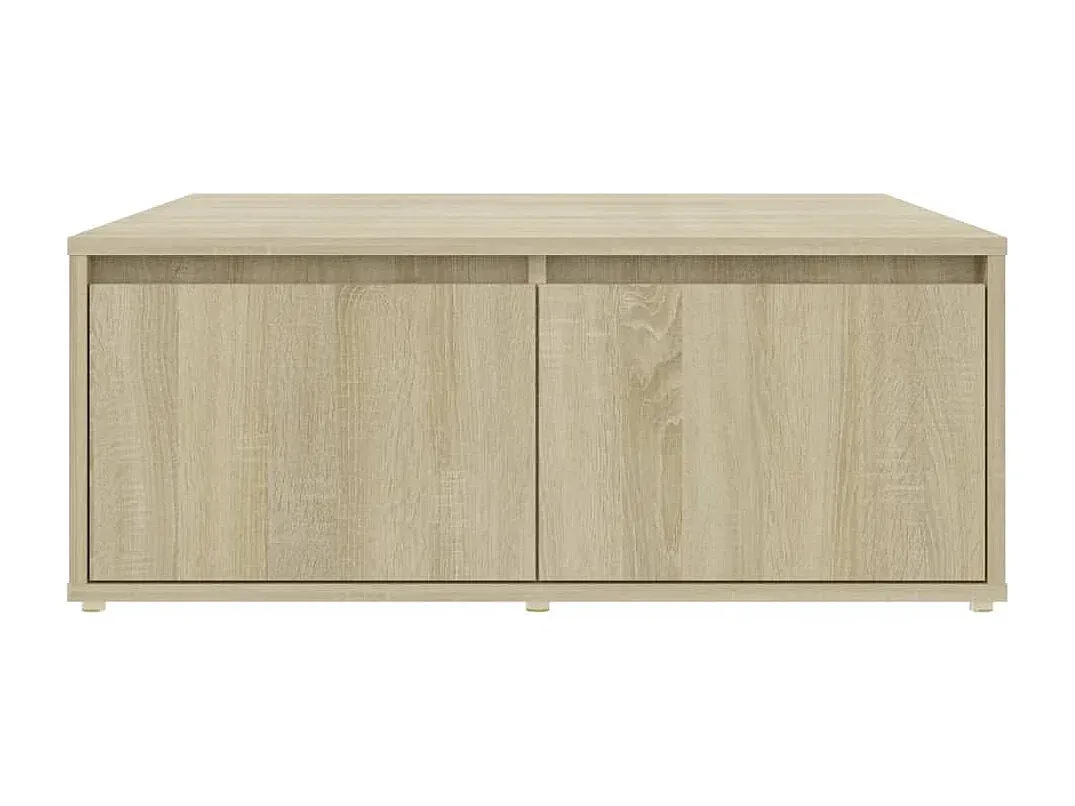 Moderner Couchtisch aus Holz in Sonoma-Eiche 80x80x31 cm-Velessaliving