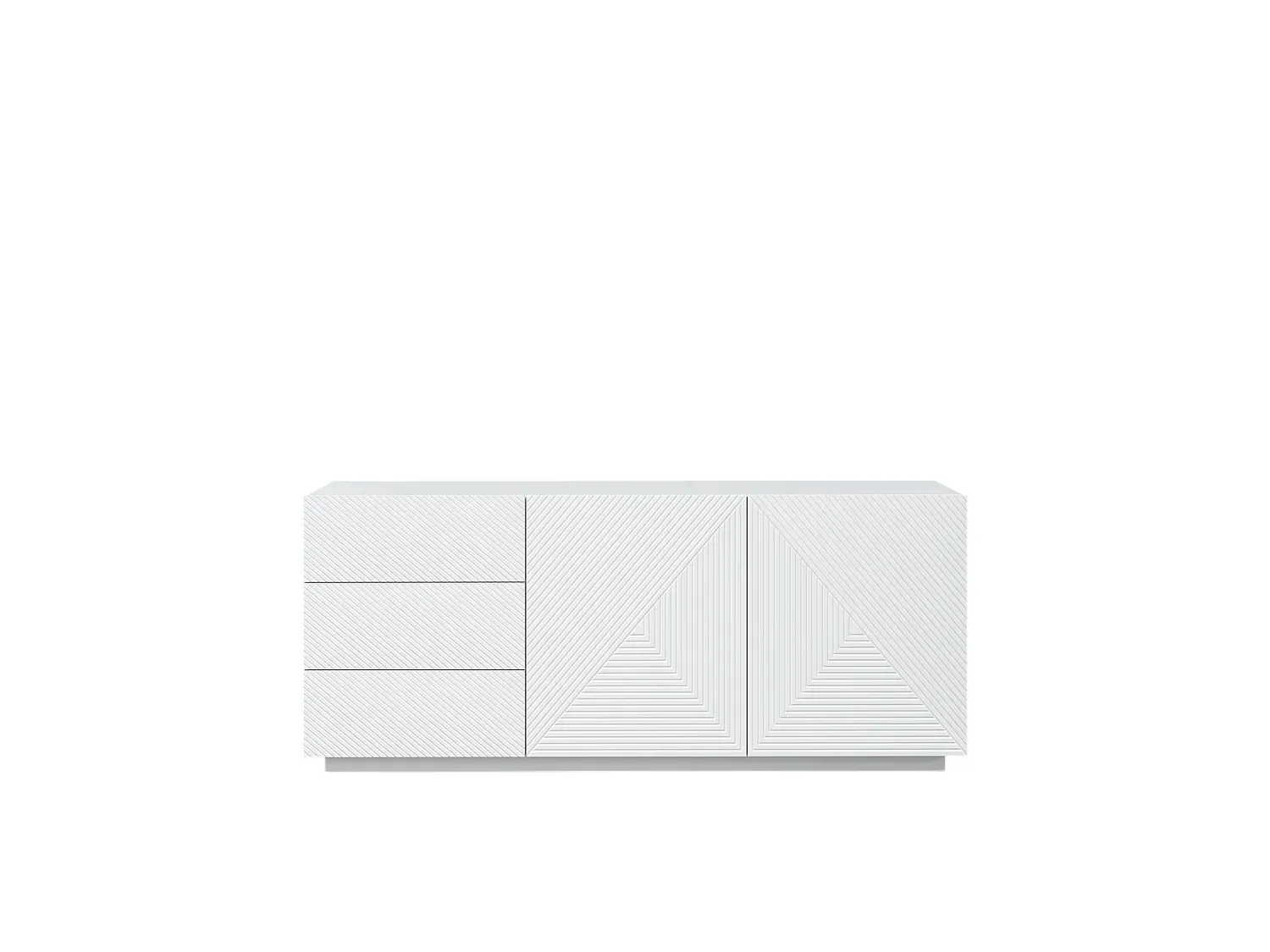 Elegantes Sideboard mit Türen und Schubladen, Holzdesign, 167 x 43 cm-Velessaliving